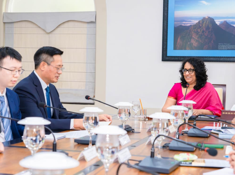 Prime Minister Dr. Harini Amarasuriya meets with Chinese Ambassador Wei Huaxiang